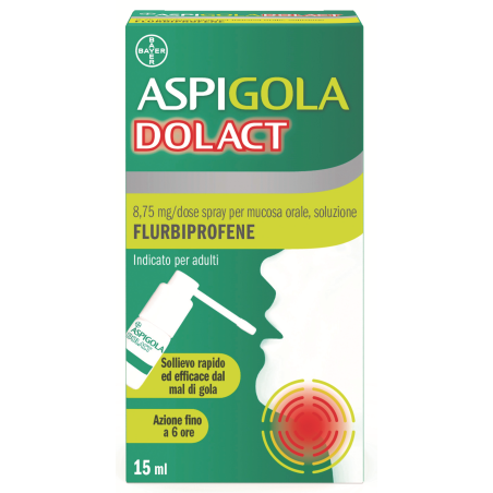 Aspigoladolact spray mucosa orale 15 ml 8,75 mg/dose