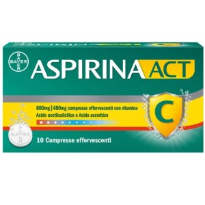 Aspirinaact 10 compresse eff 800 mg + 480 mg con vitamina c