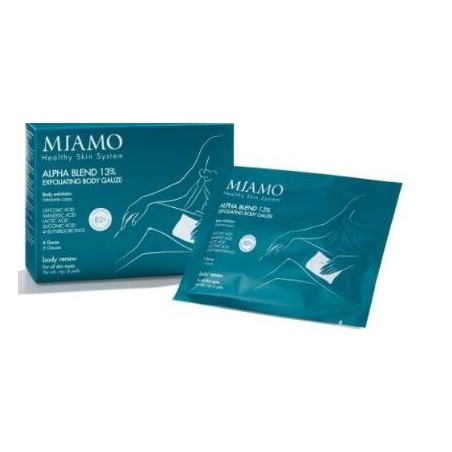 Miamo body renew alpha blend 13% exfoliating body gauze inbevute 6 buste