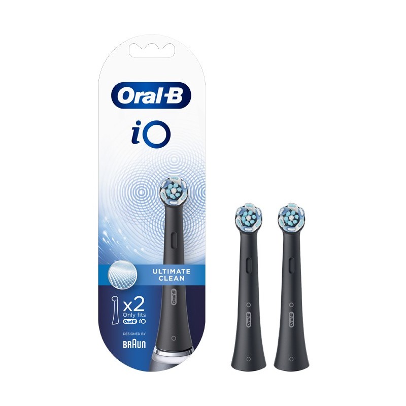 Oralb power refill io ultimate clean black 2 pezzi