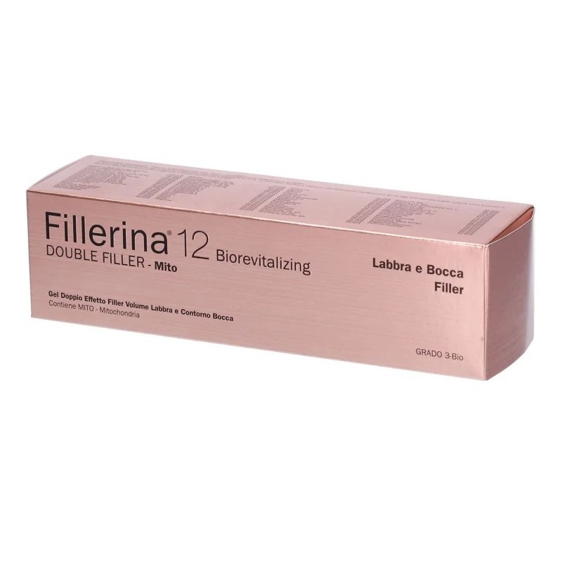 Fillerina 12 double filler mito labbra e bocca gel biorevitalizing grado 3 bio dispenser lip massage tip 7 ml