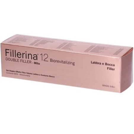 Fillerina 12 double filler mito labbra e bocca gel biorevitalizing grado 3 bio dispenser lip massage tip 7 ml