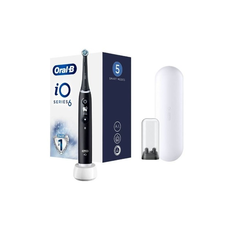 Oral-b io 6 black spazzolino elettrico + 2 refill