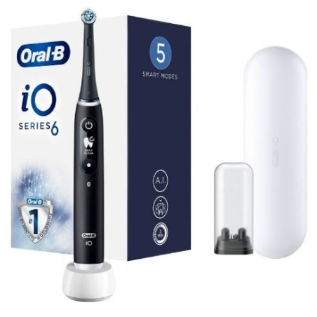 Oral-b io 6 black spazzolino elettrico + 2 refill