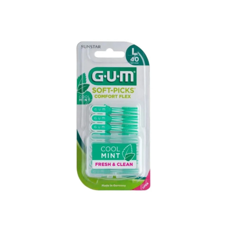 Gum soft pick comfort flex cool mint large scovolini 40 pezzi