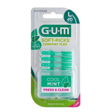 Gum soft pick comfort flex cool mint large scovolini 40 pezzi