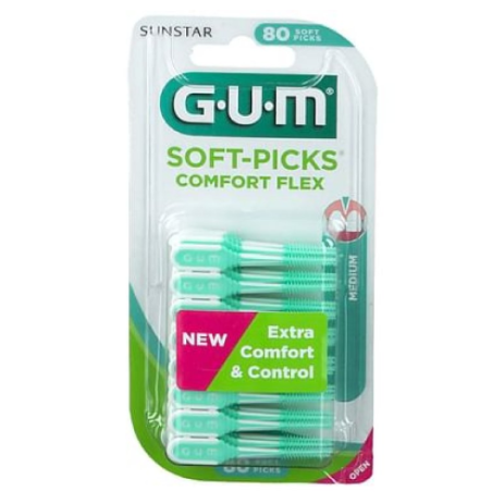 Gum soft pick comfort flex cool mint regulare scovolini 80 pezzi