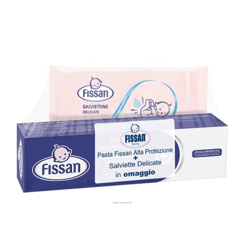 Fissan special pack salviettine 10 pezzi + pasta alta protezione 100 ml