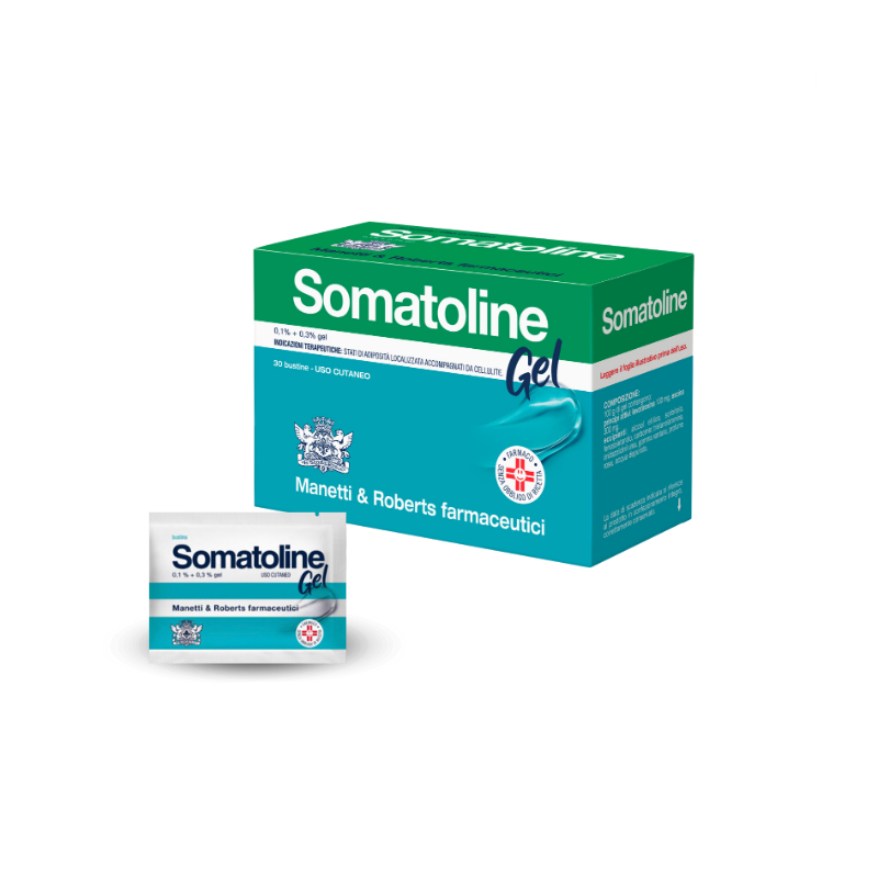 Somatoline gel 30 bustine 10 g 0,1% + 0,3%