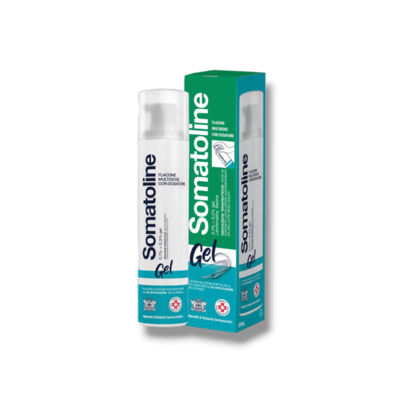 Somatoline gel 1 flacone 250 ml 25 erogazioni 0,1% + 0,3% con sacchetto e dosatore