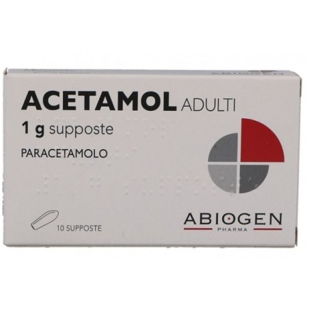 Acetamol ad 10 supp 1 g