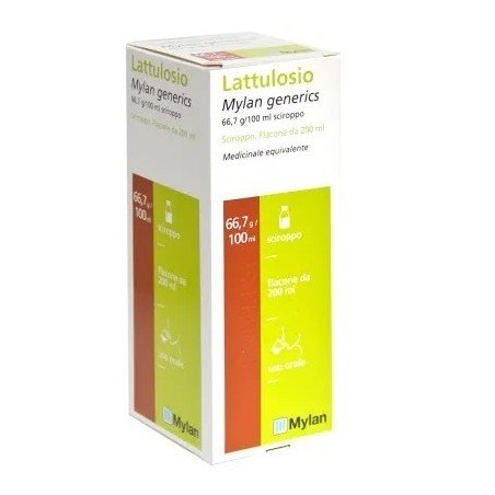 Lattulosio (mylan generics) scir 200 ml 66,7 g/100 ml flacone con bicchiere dosatore