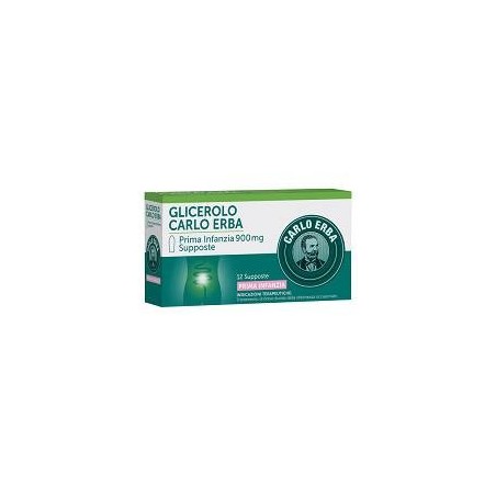 Glicerolo (carlo erba) prima infanzia 12 supp 900 mg