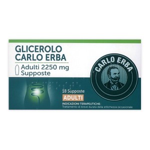 Glicerolo (carlo erba) ad 18 supp 2.250 mg