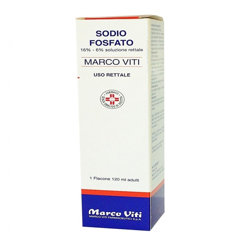 Sodio fosfato (marco viti) 1 flacone 120 ml 16% + 6% soluz rett Sodio fosfato (marco viti) 1 flacone 120 ml 16% + 6% soluz rett