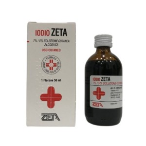 Iodio soluzione alcolica i (zeta farmaceutici) soluz cutanea50 ml 7% + 5%