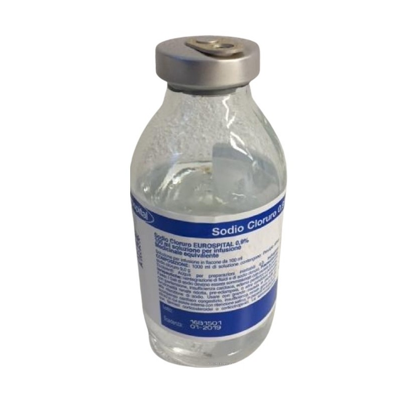 Sodio cloruro (eurospital) 1 flacone 100 ml 0,9% Sodio cloruro (eurospital) 1 flacone 100 ml 0,9%