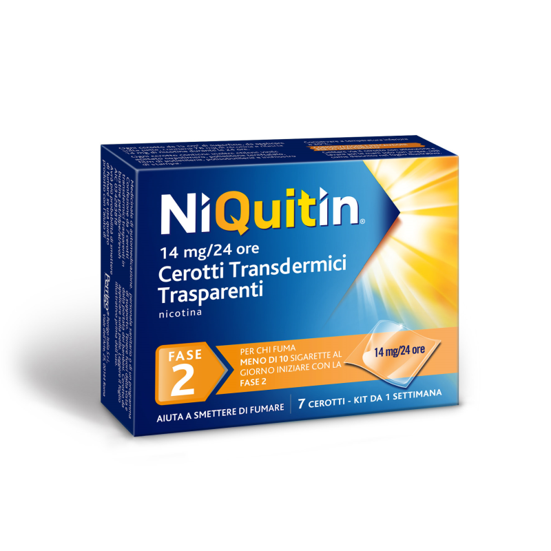 Niquitin 7 cerotti transd 14 mg/die