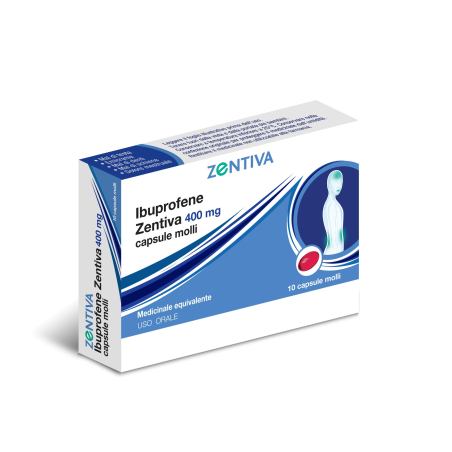 Ibuprofene (zentiva) 10 capsule molli 400 mg