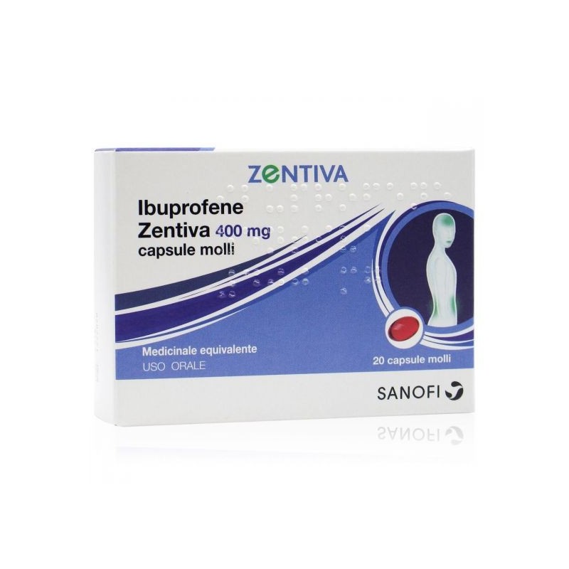 Ibuprofene (zentiva) 20 capsule molli 400 mg