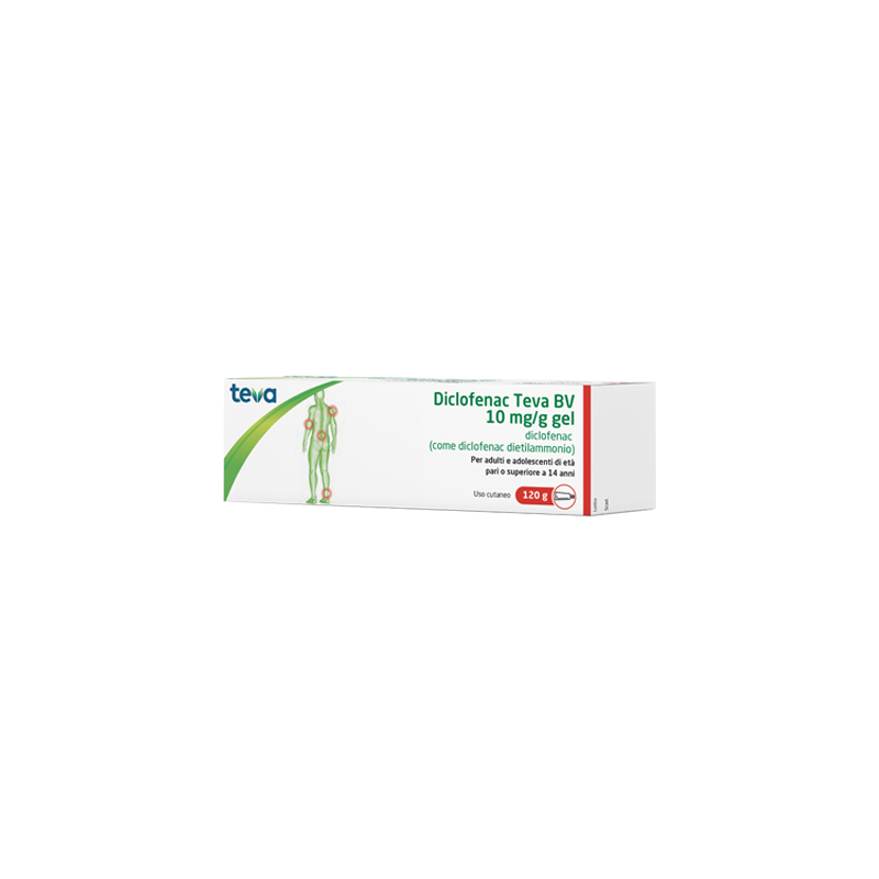 Diclofenac (teva b.v.) gel derm 120 g 10 mg/g Diclofenac (teva b.v.) gel derm 120 g 10 mg/g