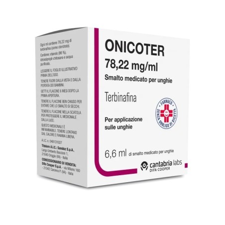 Onicoter smalto unghie 1 flacone 6,6 ml 78,22 mg/ml