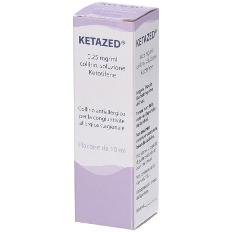 Ketazed collirio 1 flaconcino 10 ml 0,25 mg/ml con contagocce