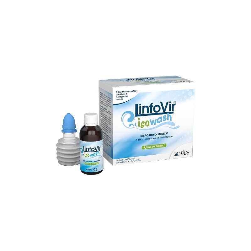 Soluzione salina isotonica linfovir isowash 8 flaconi da 60ml