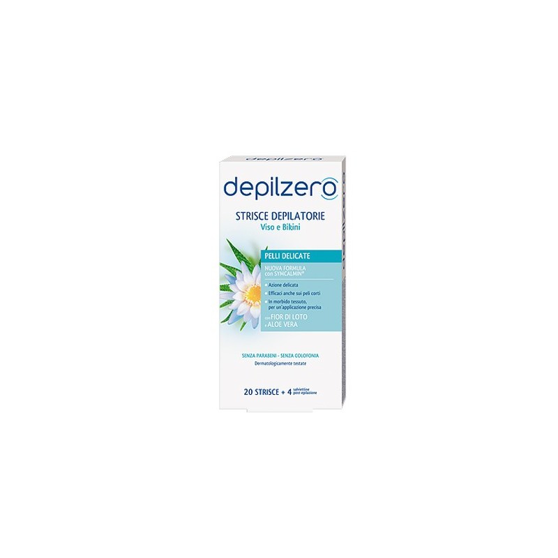 Depilzero strisce viso e bikini 20 pezzi Depilzero strisce viso e bikini 20 pezzi