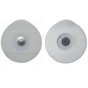 Elettrodo oe foam monouso ovale 48x50mm per adulti in gel solido con sensore ag/agcl con clip in acciaio inox fiab 50 pezzi