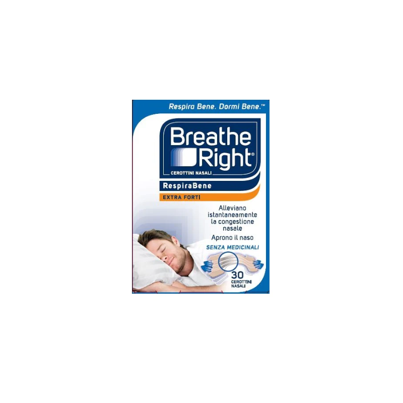 Cerotti nasali breathe right extra forte 30 pezzi