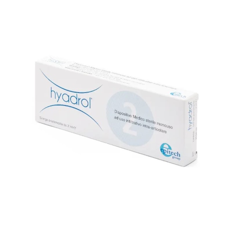Siringa intra-articolare hyadrol con acido ialuronico 1% e adelmitrol 2% capacita' 2 ml