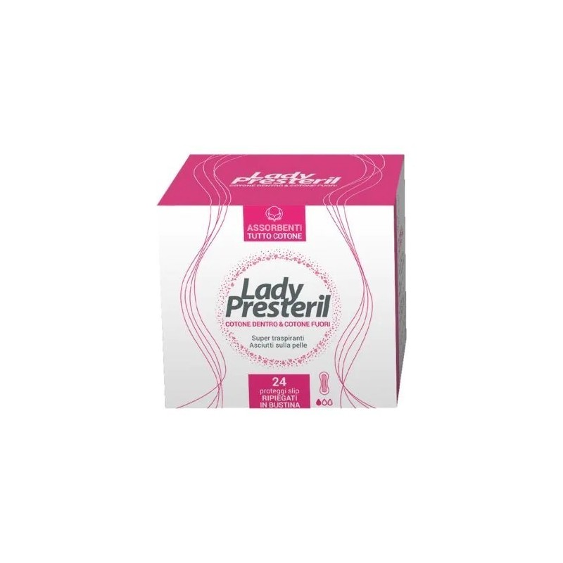 Lady presteril proteggi slip ripiegati biodegradabili 24 pezzi