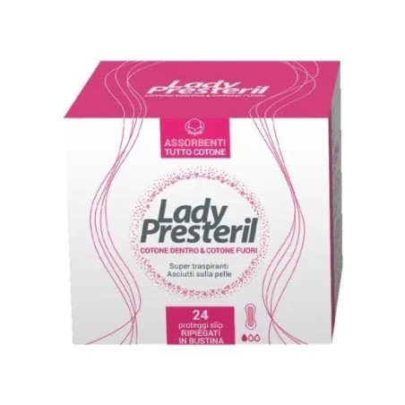 Lady presteril proteggi slip ripiegati biodegradabili 24 pezzi