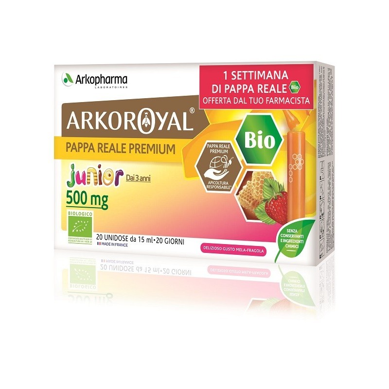 Arkoroyal junior pappa reale 500mg bio 20 fialoidi promo