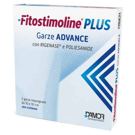 Fitostimoline plus garze advance impregnate 10x10 cm 5 pezzi Fitostimoline plus garze advance impregnate 10x10 cm 5 pezzi