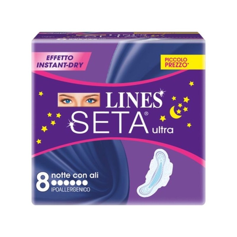 Lines seta ultra assorbenti notte dwct 8 pezzi