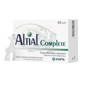 Soluzione oftalmica lubrificante altial complete 4 strip da5 flaconi da 0,5 ml