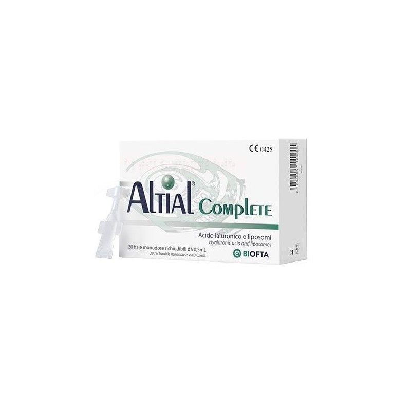 Soluzione oftalmica lubrificante altial complete 4 strip da5 flaconi da 0,5 ml
