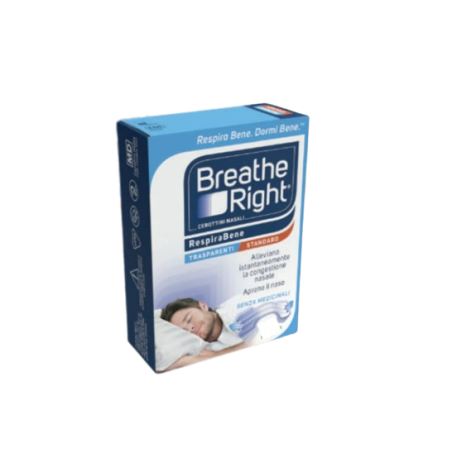 Cerotti nasali breathe right trasparenti 10 pezzi