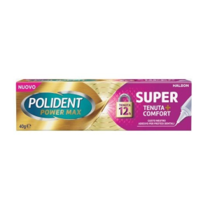 Crema adesiva protesi dentali polident power max super tenuta+comfort 40 g