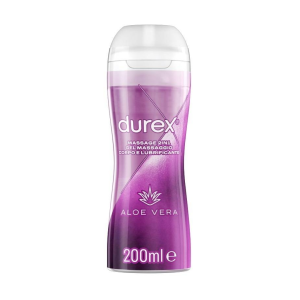 Durex massage 2 in 1 gel massaggio corpo e lubrificante aloevera 200 ml