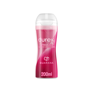 Durex massage 2 in 1 gel massaggio corpo e lubrificante guarana' 200 ml