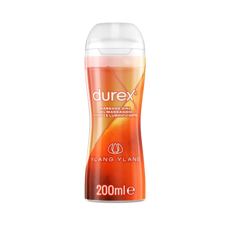 Durex massage 2 in 1 gel massaggio corpo e lubrificante ylang ylang 200 ml