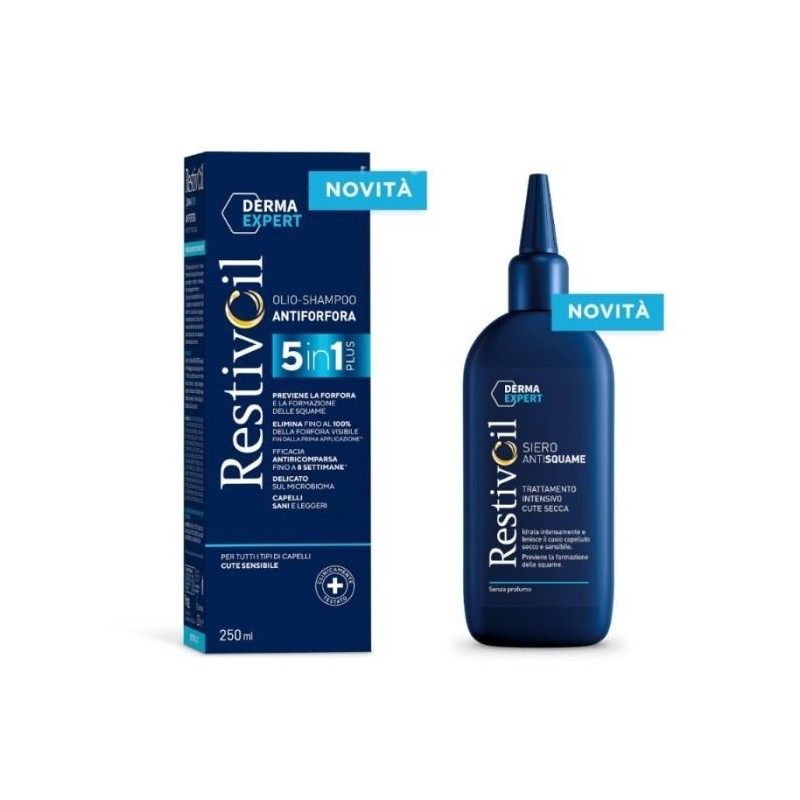 Restivoil derma expert sistema antiforfora 5 in 1 shampoo 250 ml + siero 150 ml