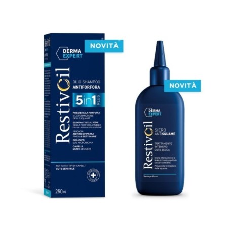 Restivoil derma expert sistema antiforfora 5 in 1 shampoo 250 ml + siero 150 ml
