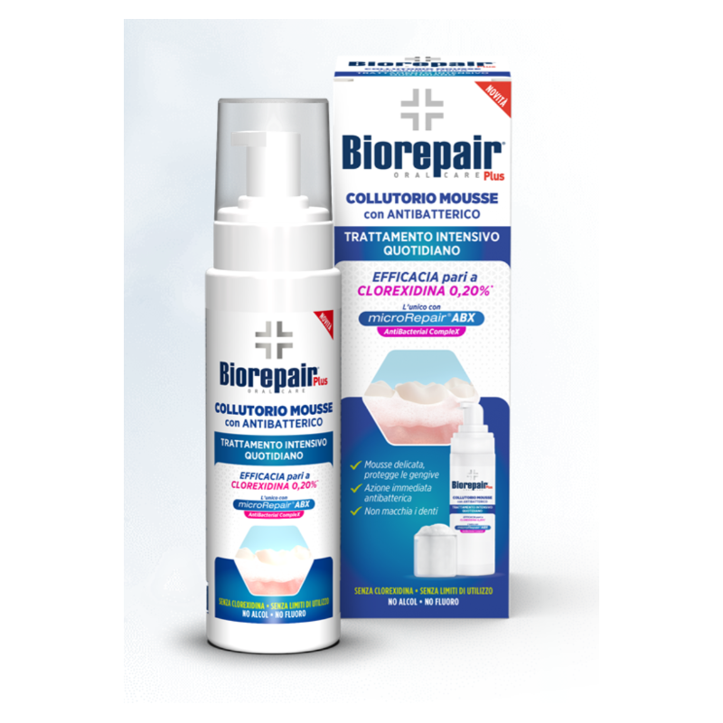 Biorepair plus collutorio mousse antibatterico 200 ml Biorepair plus collutorio mousse antibatterico 200 ml
