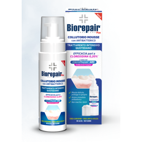Biorepair plus collutorio mousse antibatterico 200 ml Biorepair plus collutorio mousse antibatterico 200 ml