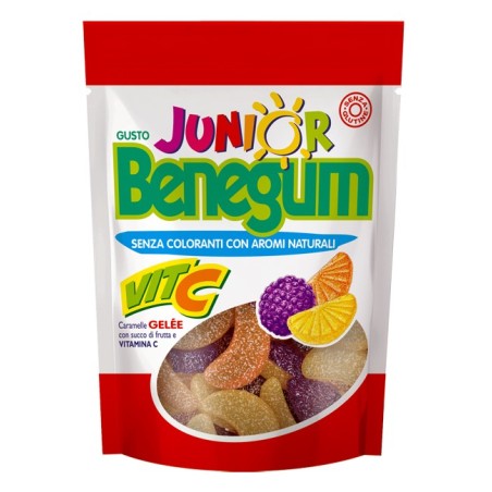 Benegum junior vita c caramelle gele' con succo di frutta evitamina c 90 g