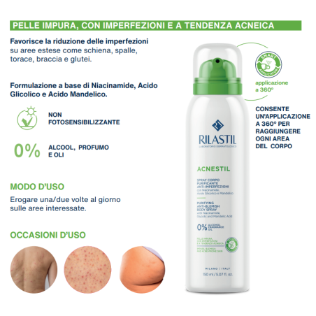 Rilastil acnestil spray corpo 150 ml